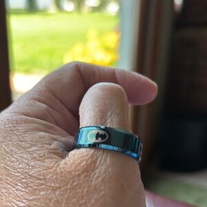 Batman Themed Black and Blue Ring